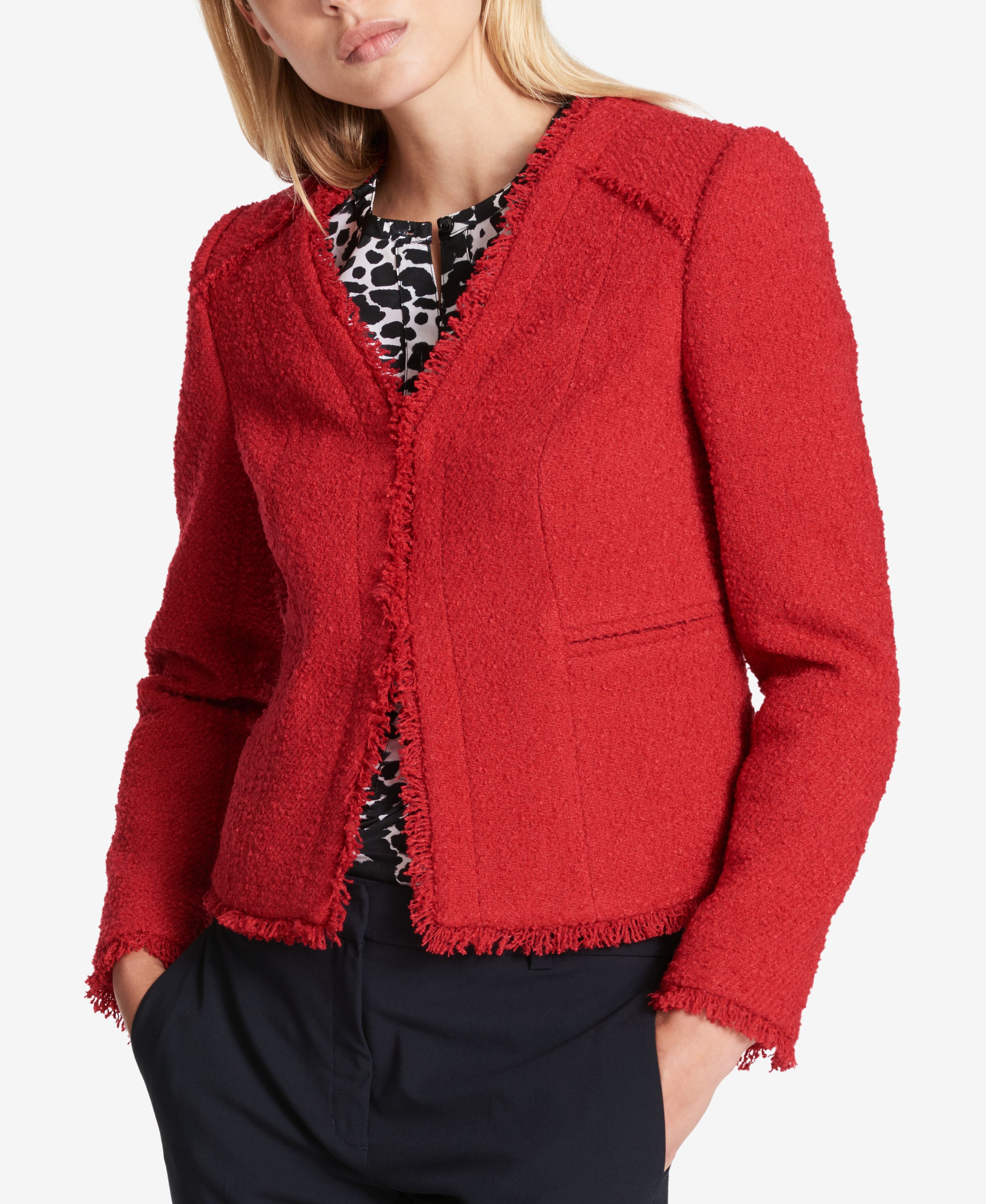 Dkny Womens Textured Blazer Jacket
